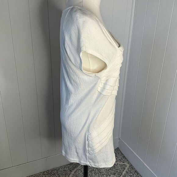 Anthropologie 9-H15 STCL Womens Large Layered Top Ivory Lagenlook Flowy NWT - Picture 4 of 12